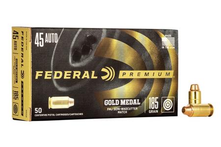 45 AUTO 185 GR FMJ GOLD MEDAL MATCH