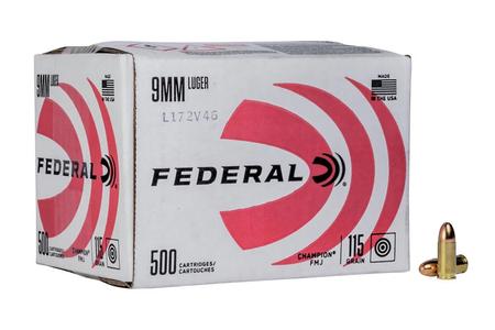 9MM LUGER 115GR FMJ 500RD BULKPACK 