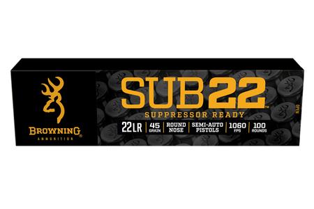 22 LR SUB-22 BLACKENED LRN SUBSONIC 45 GR 