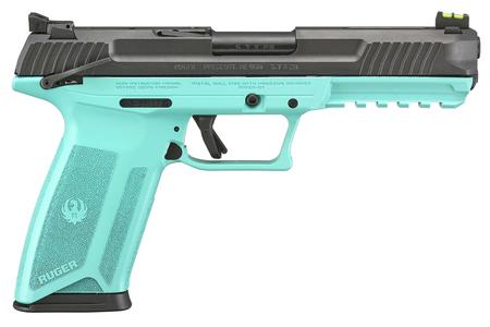 57 PISTOL 5.7X28 5 IN BBL TURQUOISE FRAME BLACK SLIDE