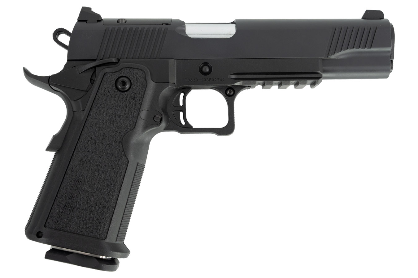 Tisas 1911 Duty Double Stack 9mm Optic Ready Pistol with Black Cerakote Finish