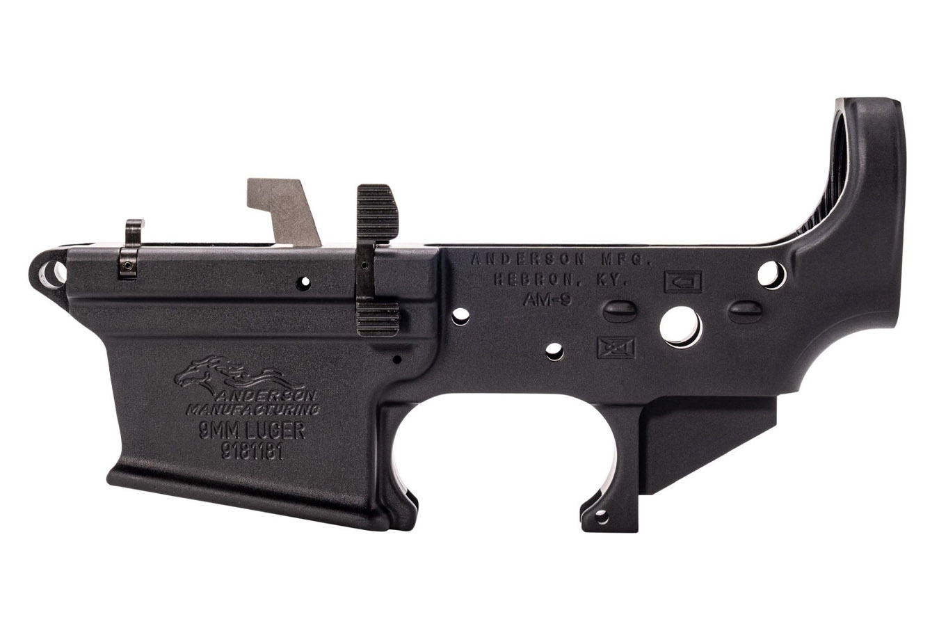 Anderson Manufacturing AM-9 9mm Partial Lower Receiver Assembly with Open Trigger