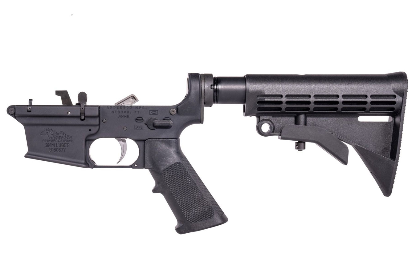 Anderson Manufacturing AM-9 9mm Complete Lower Assembly with Grip and Stock