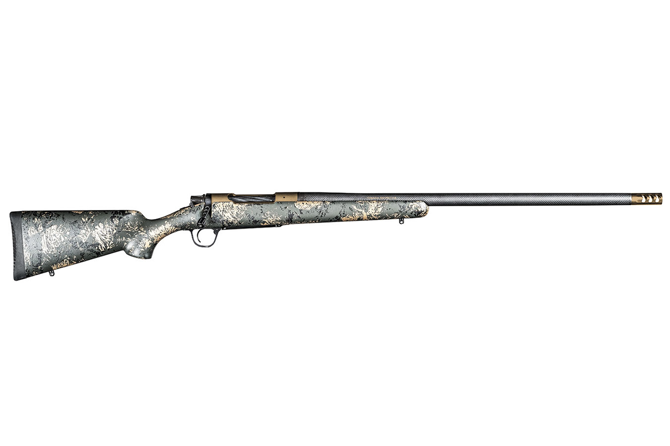 Christensen Arms Ridgeline FFT 308 Win Bolt-Action Rifle with Green and Tan Accented Carbon Fiber Stock