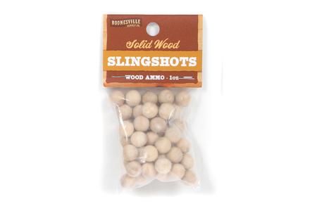 WOOD BALLS FOR SLINGSHOTS, 1OZ