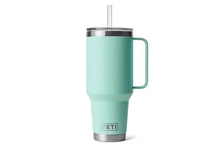 RAMBLER 42OZ MUG STRAW LID SEAFOAM