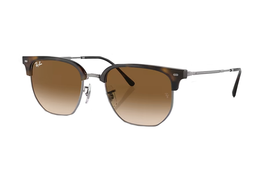 Ray-Ban New Clubmaster Sunglasses with Polished Havana Frame and Brown Lenses