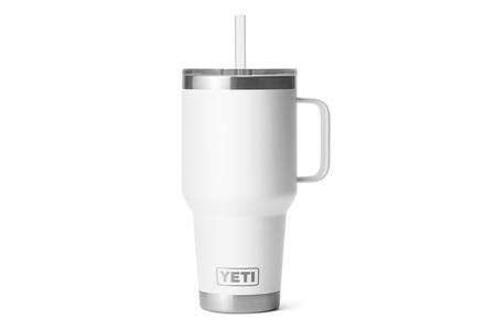 RAMBLER 35 OZ STRAW MUG WHITE