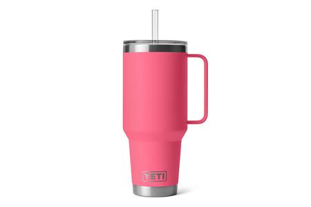 RAMBLER 42 OZ STRAW MUG TROPICAL PINK