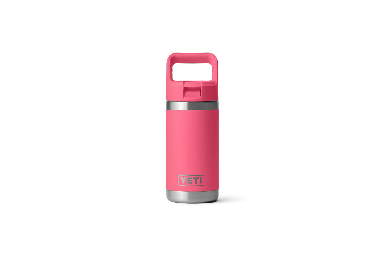 Yeti Coolers Rambler Jr 12 oz Kids Water Bottle with Color-Matched Straw Cap - Tropical Pink