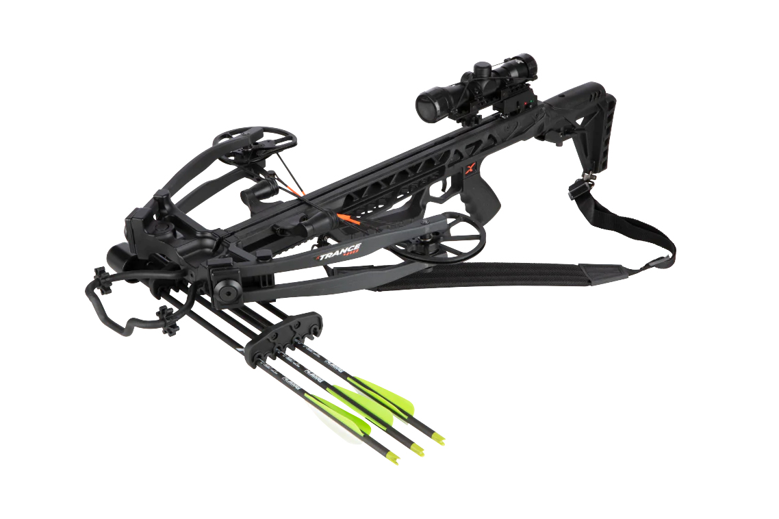 Bear X Trance 410 Ready to Hunt Crossbow Package with Scope and 3 Arrows