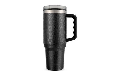 YUKON 40OZ TUMBLER WITH HANDLE BLACK LEOPARD