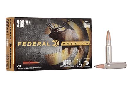 308 WIN 180GR NOSLER PARTITION PREMIUM, 20/BOX