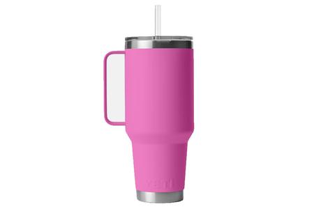 RAMBLER 42 OZ STRAW MUG WILDFLOWER FUCHSIA