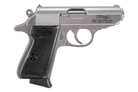 PPK/S 32ACP 3.3` BARREL STAINLESS FINISH WITH BLACK SYNTHETIC GRIPS