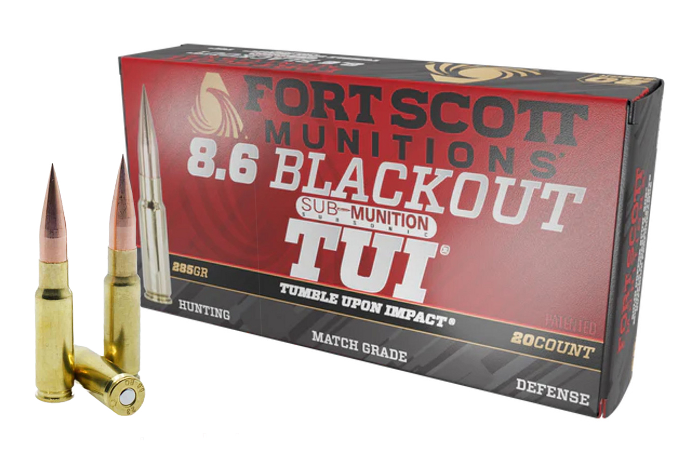 Fort Scott Munitions 8.6 Blackout 285 gr SCS TUI Subsonic 20/Box