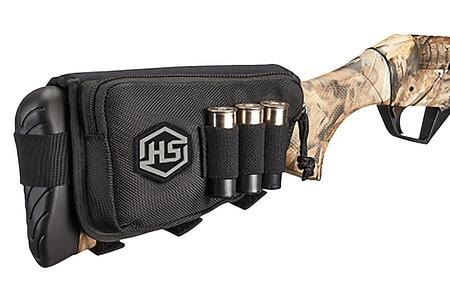 BUTTSTOCK SHELL HOLDER SHOTGUN HOLDS 3 ROUNDS BLACK POLYESTER