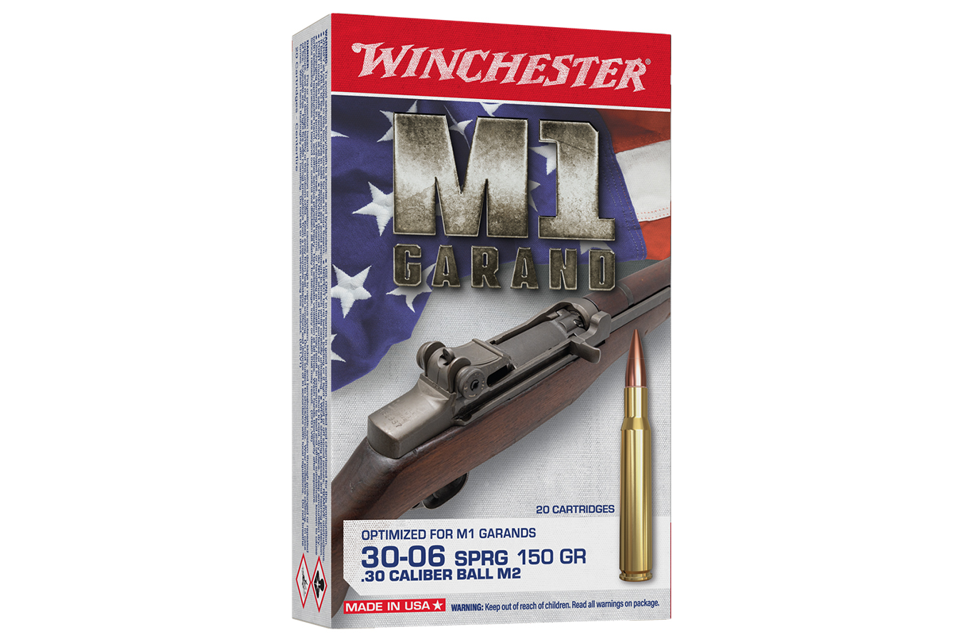 Winchester 30-06 Springfield 150 gr FMJ M1 Garand 20/Box