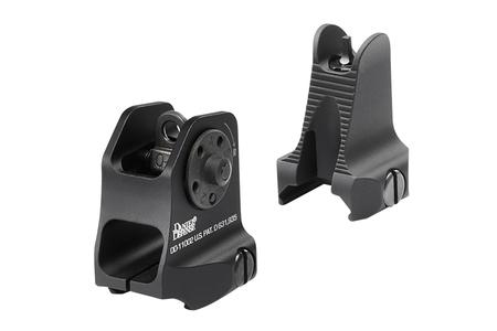 AR-15 IRON SIGHT SET BLACK HARDCOAT ANODIZED FIXED FRONT & REAR SIGHT