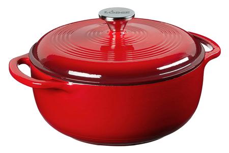 4.5 QUART RED ESSENTIAL ENAMEL CAST IRON DUTCH OVEN 