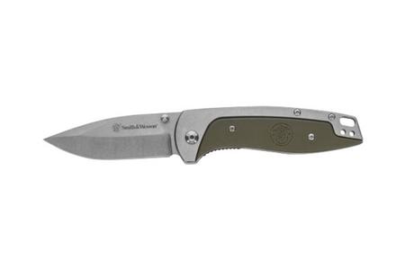 SW FREIGHTER OD GREEN / STAINLESS FOLDING KNIFE