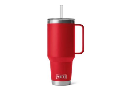 RAMBLER 42 OZ STRAW MUG WV RED