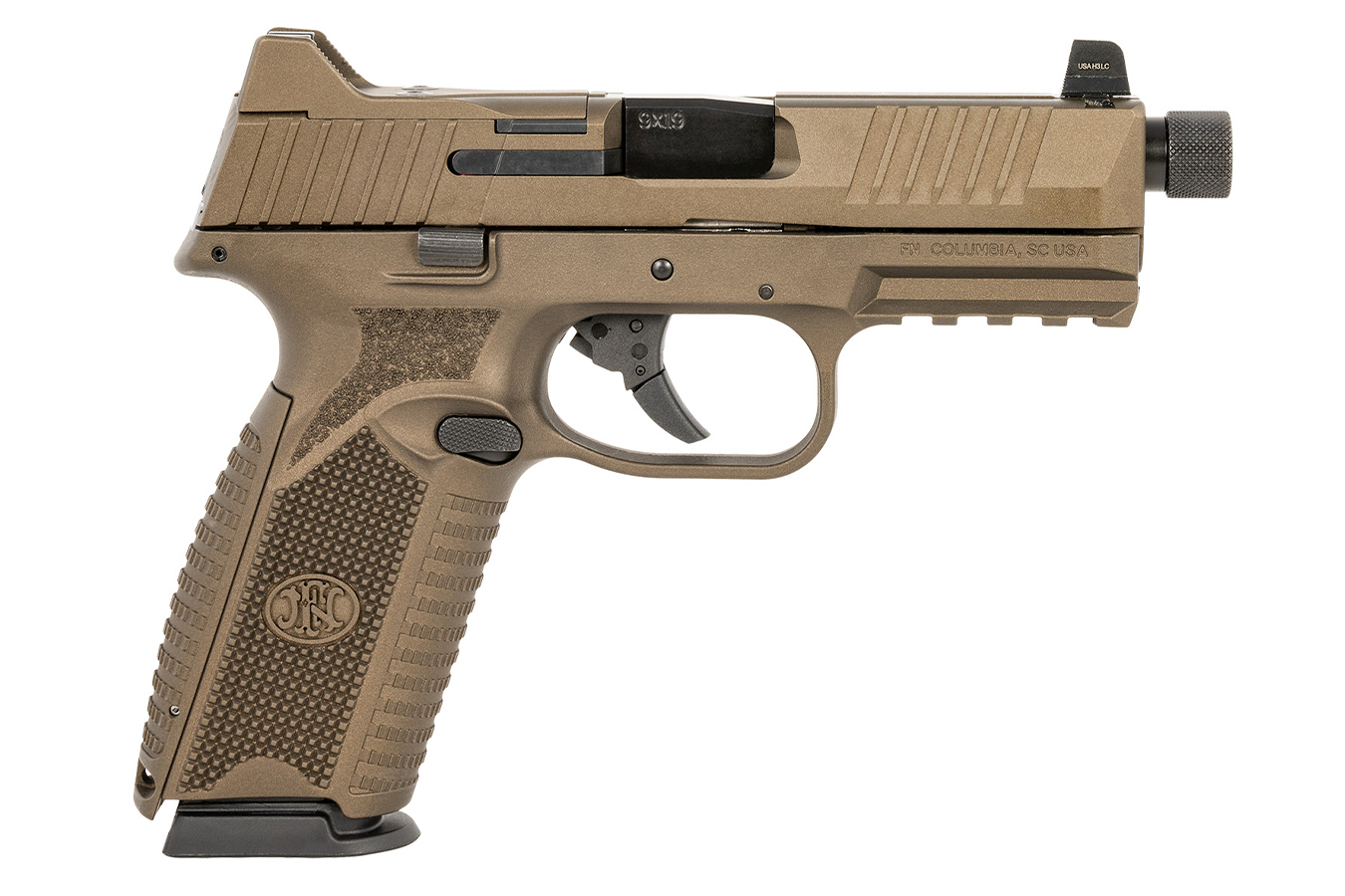 FN 509 Tactical 9mm Optic Ready Pistol with Burnt Bronze Cerakote Finish and Five Total Magazines