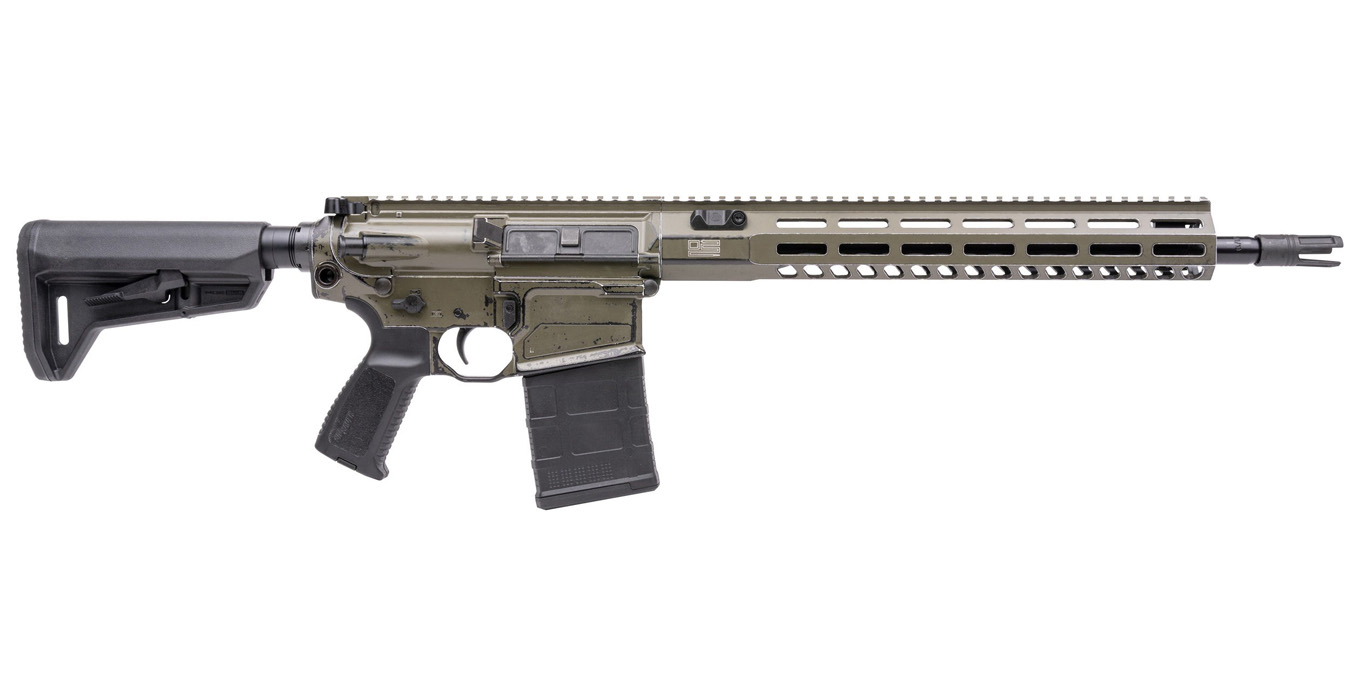 Sig Sauer 716i Tread 308 Win Semi-Auto Rifle with 16 inch Barrel and Distressed OD Green Cerakote Finish