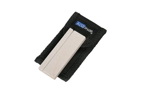POCKET STONE NATURAL ARKANSAS STONE SHARPENER WHITE INCLUDES BELT CARRY POUCH