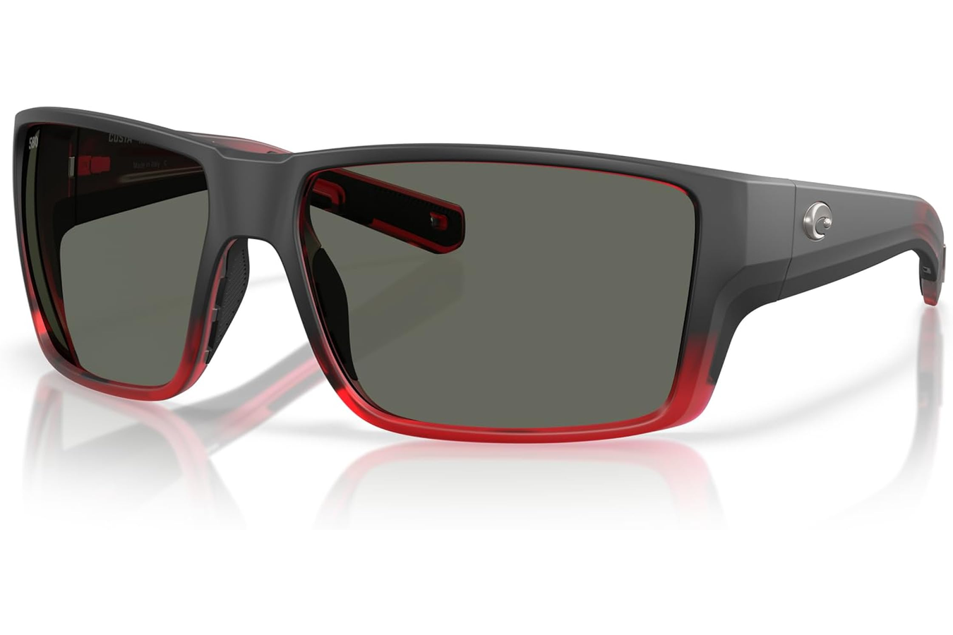 Costa Del Mar Reefton Pro Sunglasses with Red Sky Frame and Gray Polarized Lenses