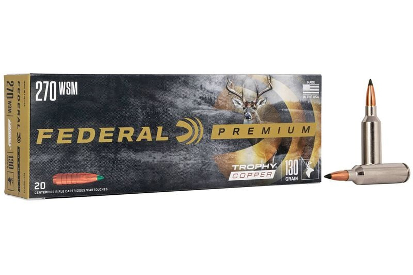 Federal 270 WSM 130 gr Trophy Copper 20/Box