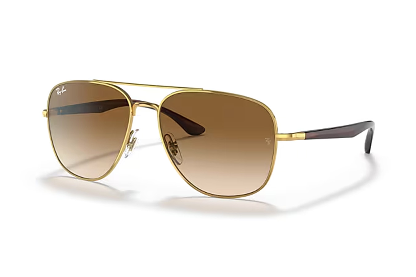 RAY BAN RB3683 ARISTA GOLD W/BROWN LENSES