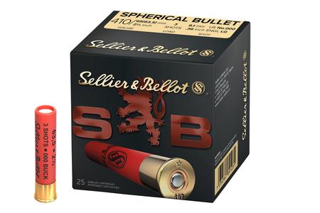 410-BORE 2 1/2 INCH 3-PELLET 000 SPHERICAL BULLET 25/BOX