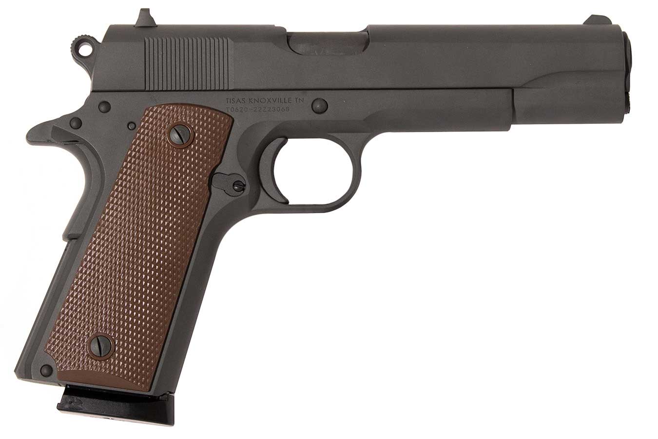 Tisas 1911 A1 Service 45 ACP Pistol with 5 Inch Barrel and Dark Gray Cerakote Finish