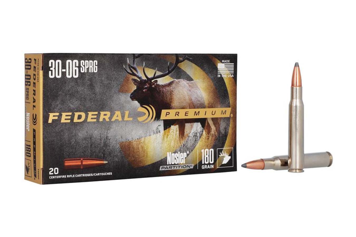 Federal 30-06 Springfield 180 gr Nosler Partition Ammo 20/Box