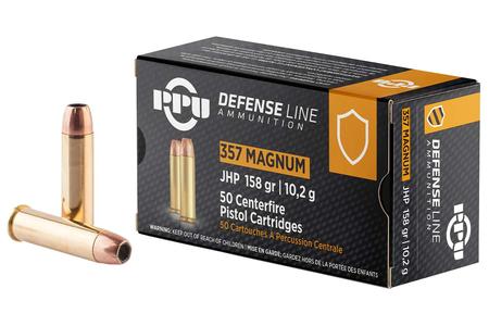 357 MAGNUM 158GR JHP DEFENSE LINE 50/BOX