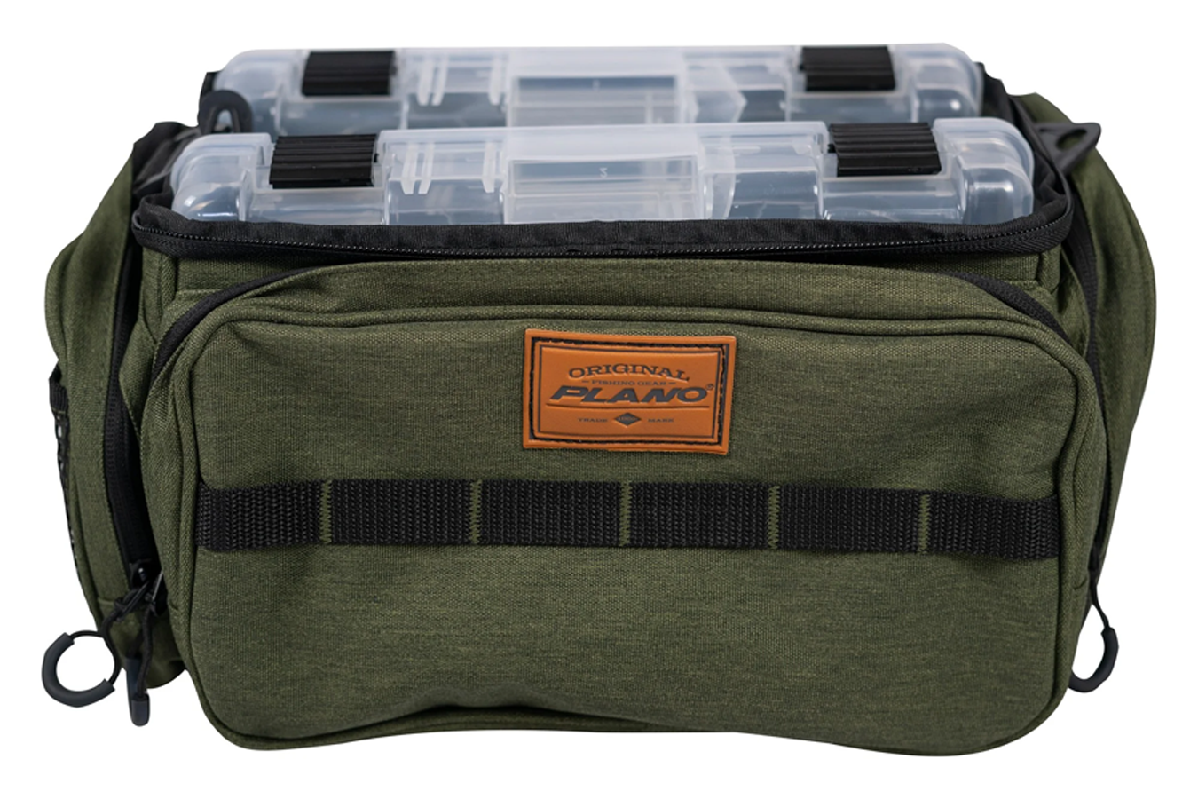 Plano Molding Medium Size Tackle Bag with Two 3600 Size Stowaways - Heathered Green