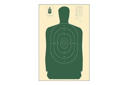 QUALIFICATION STANDARD SILHOUETTE PAPER TARGET, 100/BOX