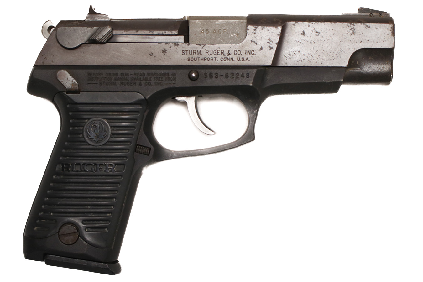 Ruger P90 45 ACP Police Trade-In PIstol