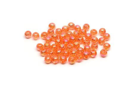 BEADS 6MM CLEAR ORANGE 120PK.