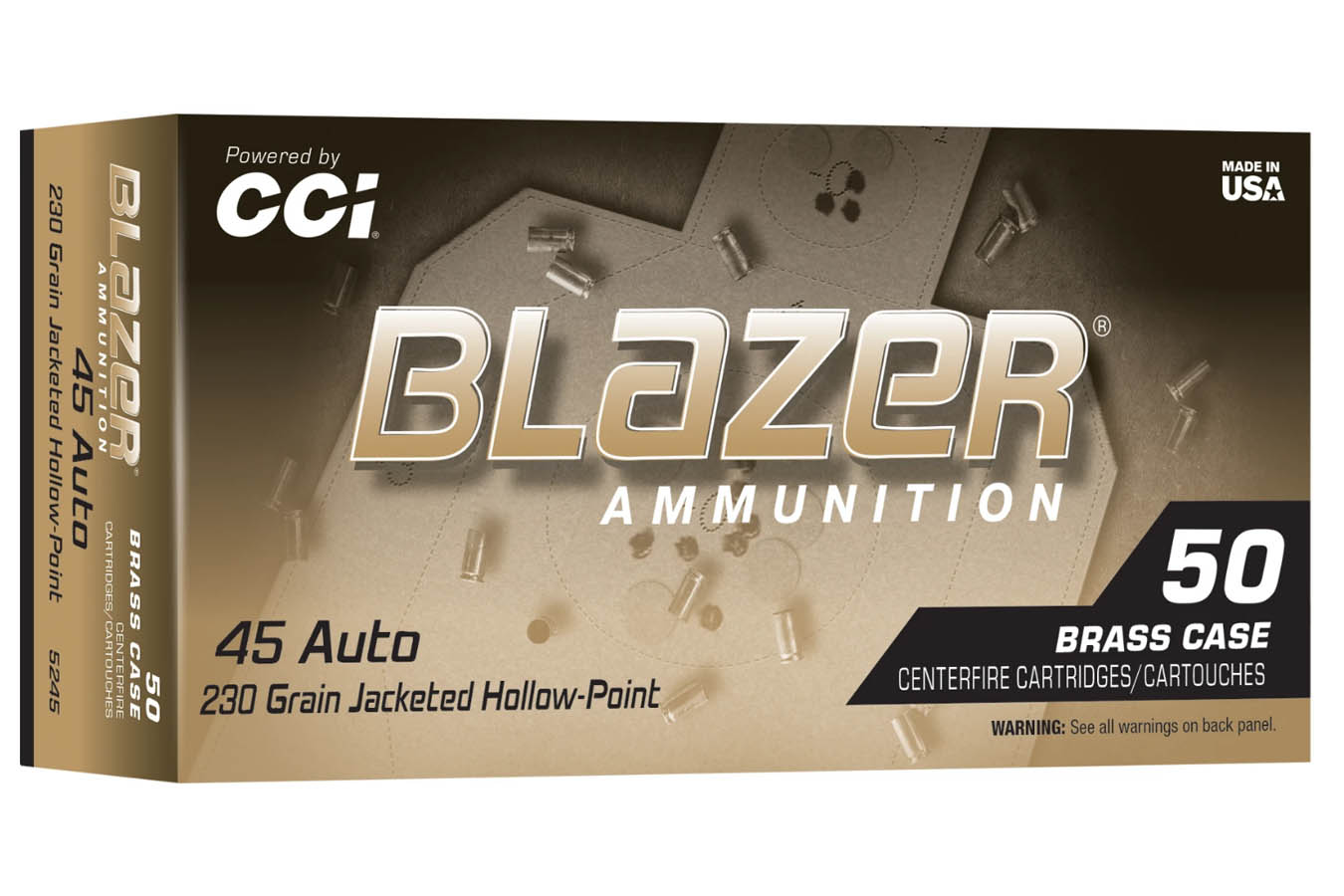 CCI 45 ACP 230gr JHP Blazer Brass HP 50/Box