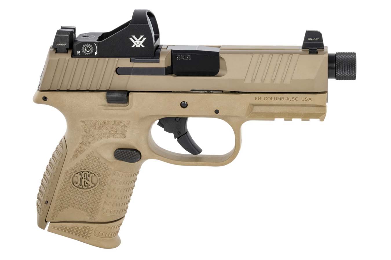 FN 509 Compact Tactical 9mm Pistol with Threaded Barrel and Vortex Viper Red Dot Sight