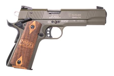 MAUSER 1911 22LR OD GREEN WALNUT MAUSER GRIPS