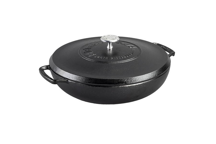 Lodge Cookware Blacklock *17* Triple Seasoned Cast Iron Braiser With Lid