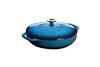 LODGE COOKWARE 3.6 QUART BLUE ENAMELED CAST IRON CASSEROLE