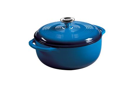 4.5 QUART BLUE ENAMELED CAST IRON DUTCH OVEN