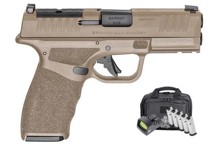 HELLCAT PRO COMPACT OSP 9 MM  3.8 IN BARREL FDE 3-15 RD AND 2-17 RD MAGS