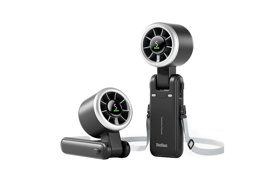 Diveblues Portable Turbo Handheld Fan Grey 