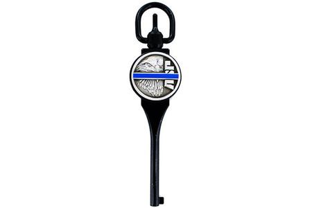 BLUE LINE LOGO HANDCUFF KEY