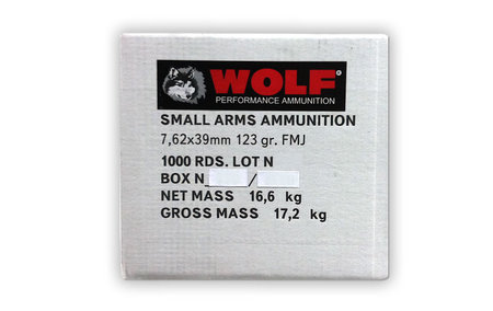 7.62X39 123 GR FMJ STEEL CASE